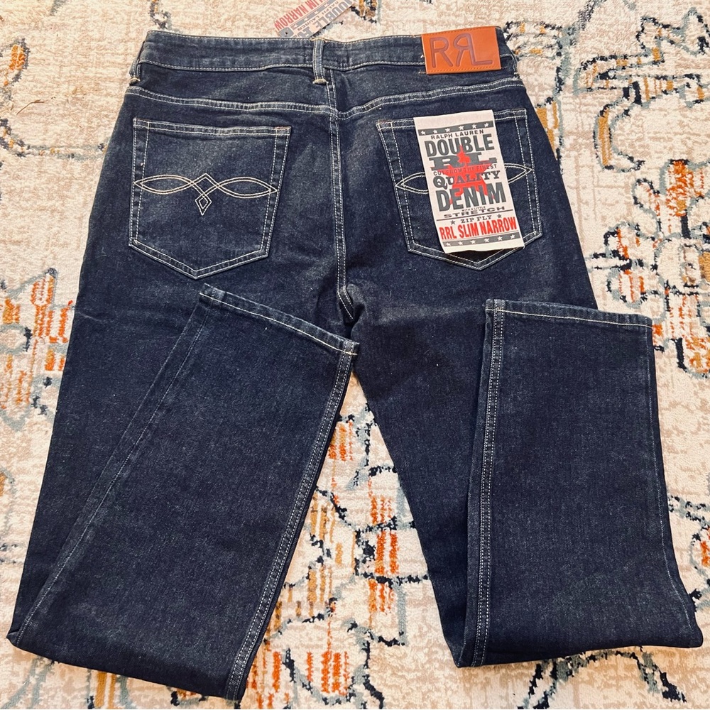 RRL Double RL black jeans for men. Size 34x32. New with tag.